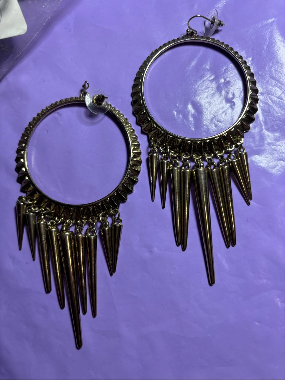 Gold-toned oversized hoops - NWOT